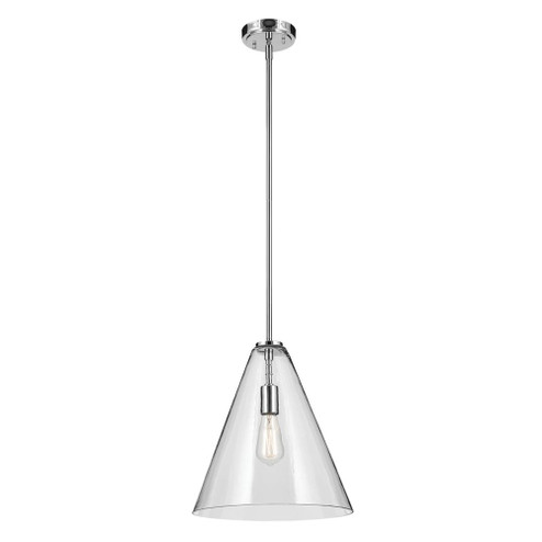 Everly 15.5'' 1-Light Cone Pendant with Clear Glass in Chrome (2|42200CH)