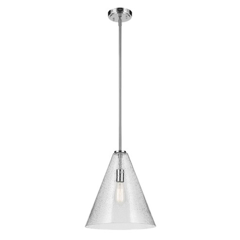 Everly 15.5'' 1-Light Cone Pendant with Clear Seeded Glass in Chrome (2|42200CHCS)