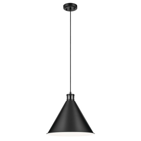 Zailey 14.25'' 1-Light Cone Pendant in Black (2|52177BK)