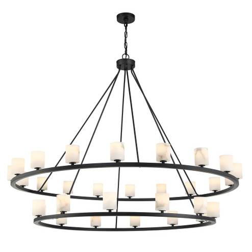 Aragon 30 Light LED Matte Black Chandelier (205|ARA-10269-MK-ST)
