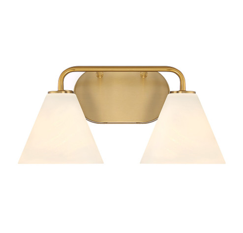 Blair 2-Light Bathroom Vanity Light in Warm Brass (128|8-2988-2-322)