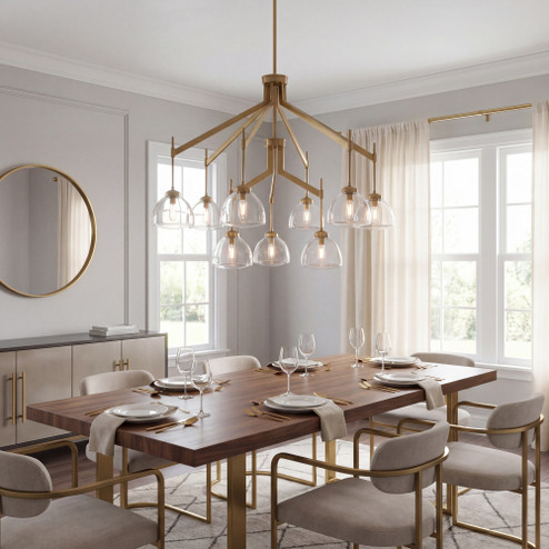 Corbin 9-Light Chandelier in Warm Brass (128|1-9842-9-322)