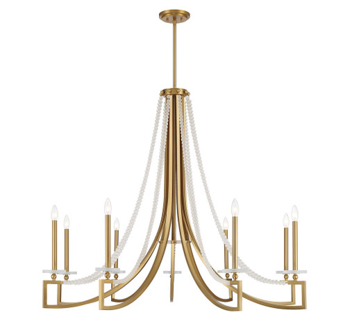 Helen 9-Light Chandelier in Warm Brass (128|1-8805-9-322)