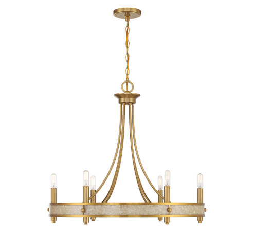 Camden 6-Light Chandelier in Warm Brass (128|1-2053-6-322)