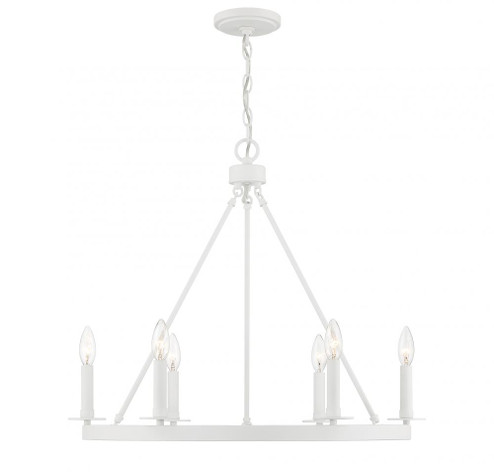 6-Light Chandelier in Bisque White (128|M10093BQW)