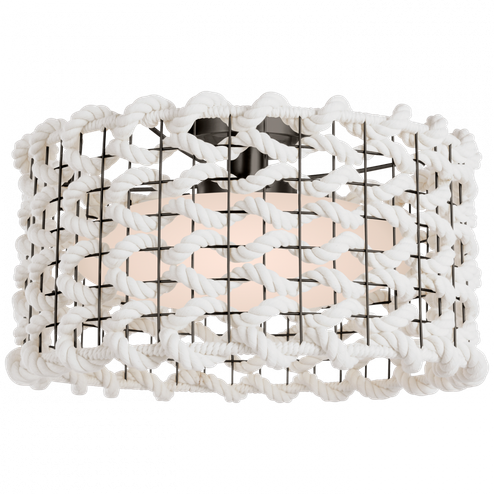 Catania 17'' Woven Flush Mount (279|FW 4034BZ/WG-CR)