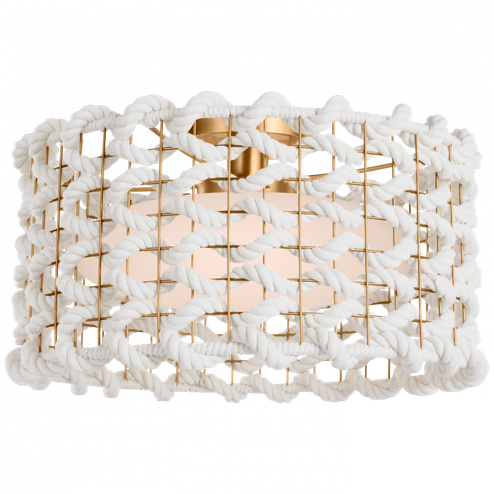 Catania 17'' Woven Flush Mount (279|FW 4034AB/WG-CR)