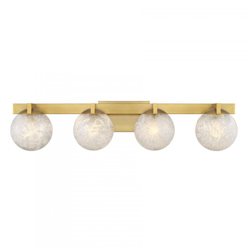 Darien 4-Light Bathroom Vanity Light in Warm Brass (128|8-1017-4-322)