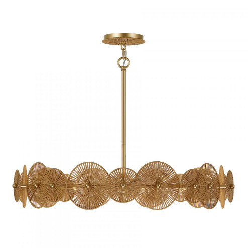 Abbott 5-Light Pendant in Distressed Gold by Breegan Jane (128|7-6381-5-60)