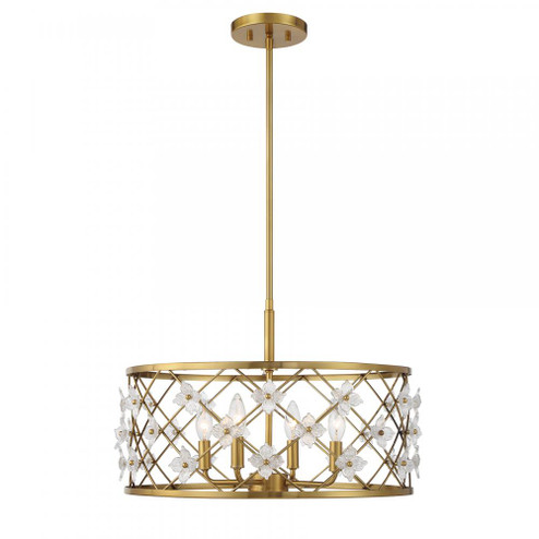 Bailey 4-Light Convertible Semi-Flush or Pendant in Warm Brass (128|6-8410-4-322)