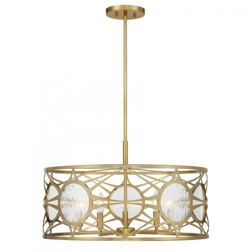 Balfour 5-Light Convertible Semi-Flush or Pendant in Warm Brass (128|6-5065-5-322)