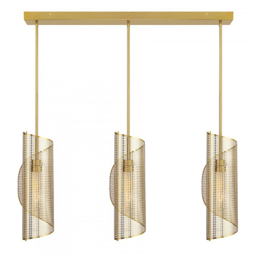 Hillbourne 3-Light Linear Chandelier in Warm Brass (128|1-8031-3-322)