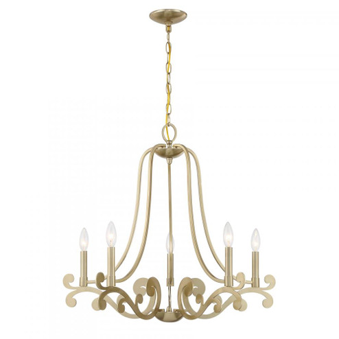 Lombard 5-Light Chandelier in Noble Brass (128|1-6096-5-127)