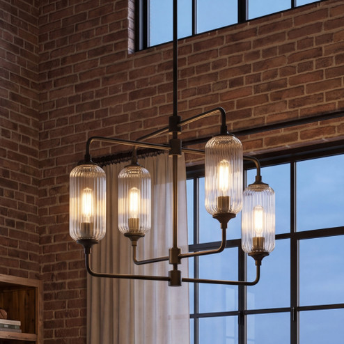 Holton 4-Light Chandelier in Matte Black (128|1-3025-4-89)