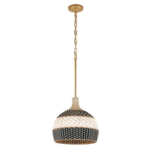 Zanzibar 14'' Soft Gold + Matte Black Pendant (205|ZAN-9003-SG-MK)