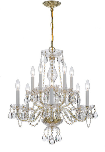 Traditional Crystal 23'' Hand Cut Crystal Polished Brass Chandelier (205|5080-PB-CL-I)