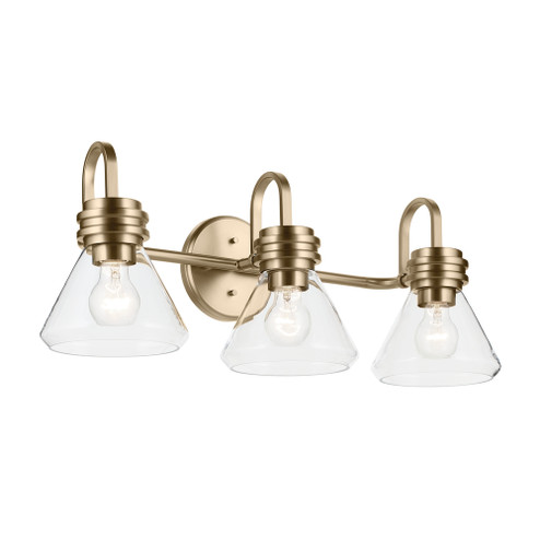 Farum 26'' 3-Light Vanity Light with Clear Glass in Champagne Bronze (2|55155CPZCLR)