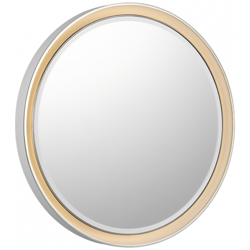 Tricia 30'' Illuminated Round Mirror (279|TOB 2961WHT/PN)