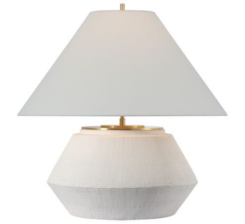 Aten 23'' Table Lamp in Plaster White with Linen Shade (279|TOB 3605PW-L)