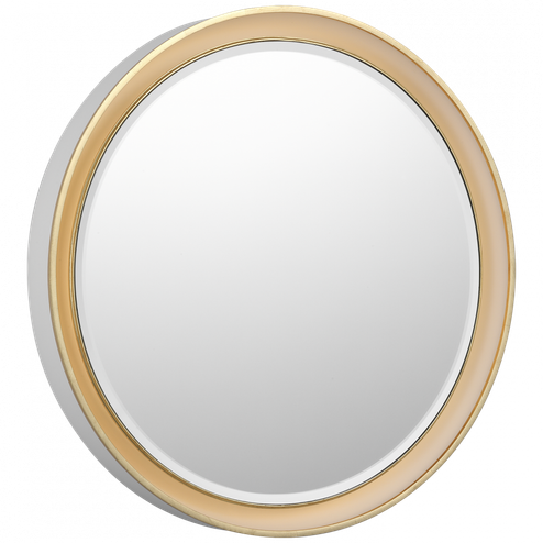 Tricia 24'' Illuminated Round Mirror (279|TOB 2960WHT/G)