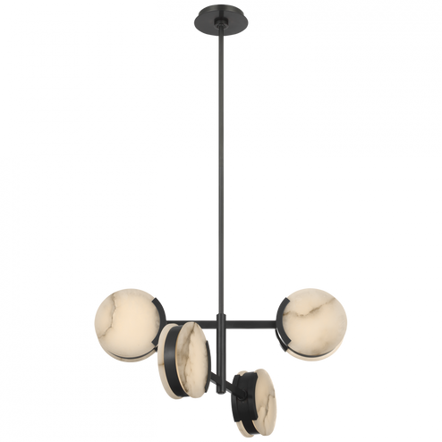 Melange 25'' Multi-Positional Semi-Flush Chandelier (279|KW 5606BZ-ALB)