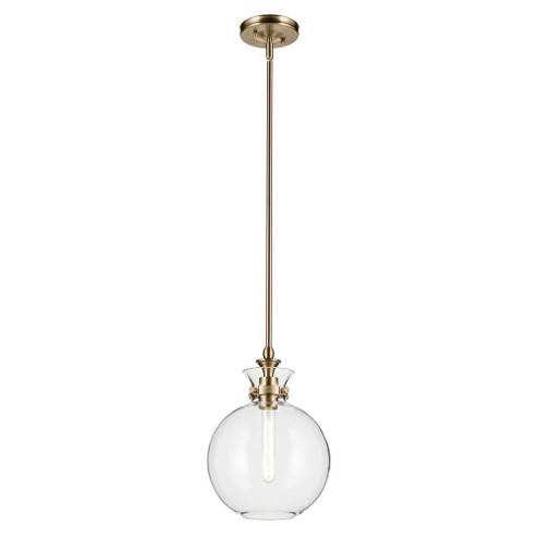 Laria 10.25 Inch 1 Light Pendant with Clear Glass in Champagne Bronze (2|52778CPZCLR)