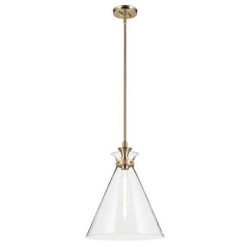 Laria 16 Inch 1 Light Pendant with Clear Glass in Champagne Bronze (2|52775CPZCLR)