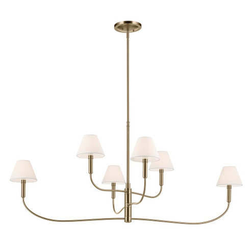 Eadie 51.5 Inch 6 Light Chandelier in Champagne Bronze (2|52768CPZ)