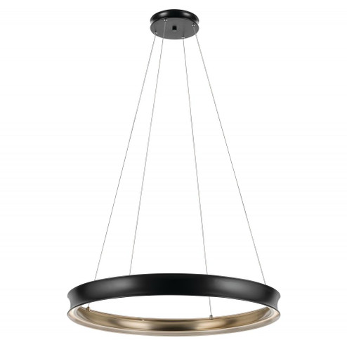 Larousse 39.5 Inch LED Chandelier in Black and Champagne Bronze (2|52747BKLED)
