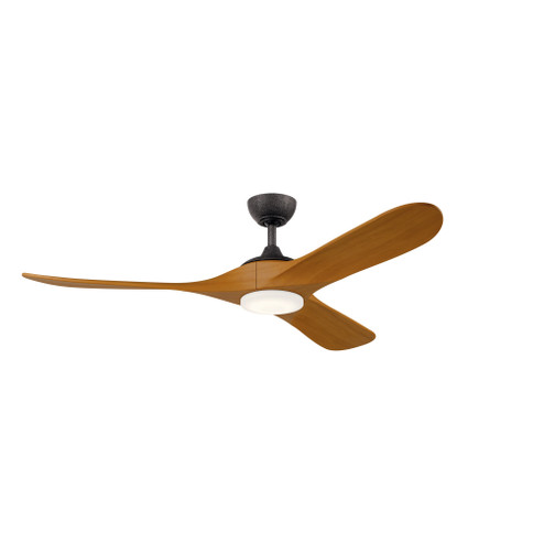 60 Inch Mylo Ceiling Fan with Satin Etch Cased Opal Glass in Anvil Iron with Honey Maple Wood Blades (2|310560AVI)