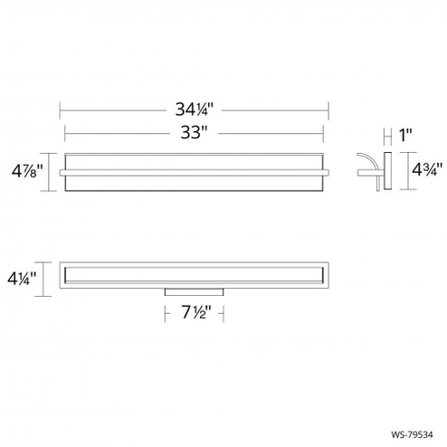 Shard Bath & Wall Sconce (1357|WS-79534-30-BK)
