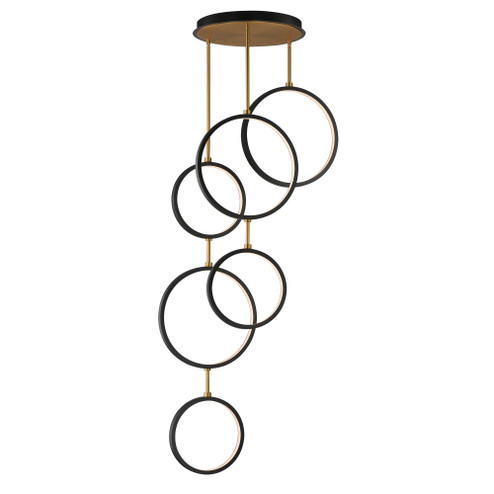 Hoopla-Single Pendant (94|E24325-BKGLD)