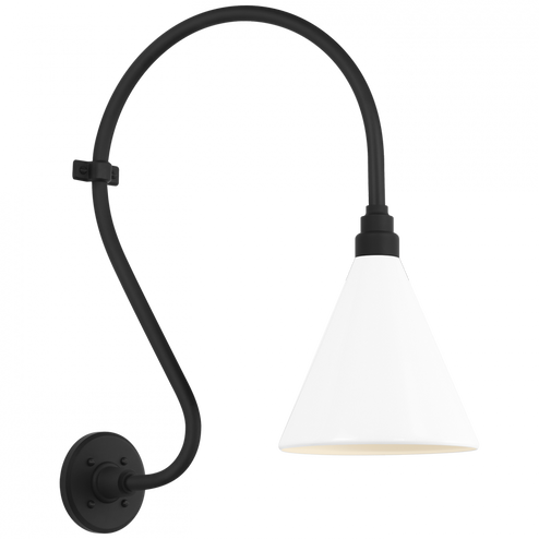 Academy 15'' Larrabee Barn Light (279|TOB 2804MBK/S10-WHT)