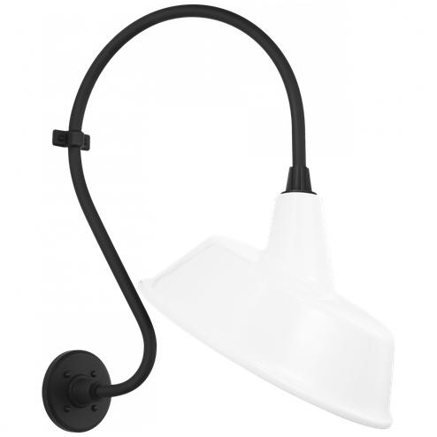 Academy 15'' Larrabee Barn Light (279|TOB 2804MBK/S4-WHT)