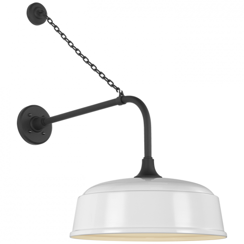 Academy 20'' Anchored Rex Barn Light (279|TOB 2810MBK/S7-WHT)