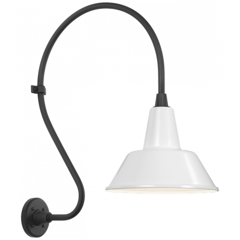 Academy 18'' Larrabee Barn Light (279|TOB 2805MBK/S1-WHT)