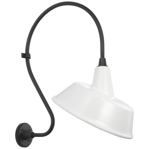 Academy 18'' Larrabee Barn Light (279|TOB 2805MBK/S4-WHT)