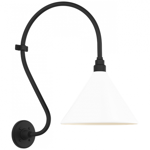 Academy 15'' Larrabee Barn Light (279|TOB 2804MBK/S11-WHT)