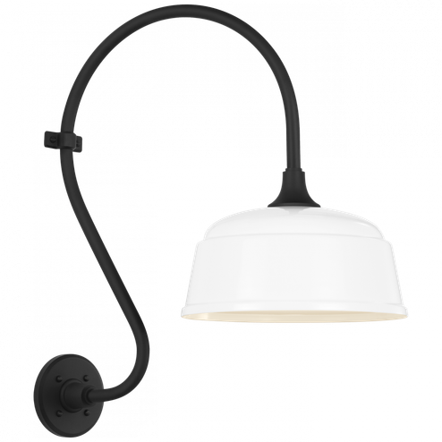 Academy 15'' Larrabee Barn Light (279|TOB 2804MBK/S6-WHT)