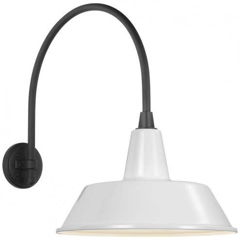 Academy 19.5'' Arched Mack Barn Light (279|TOB 2815MBK/S2-WHT)