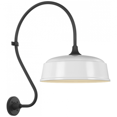 Academy 18'' Larrabee Barn Light (279|TOB 2805MBK/S7-WHT)