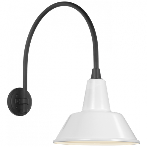 Academy 19.5'' Arched Mack Barn Light (279|TOB 2815MBK/S1-WHT)