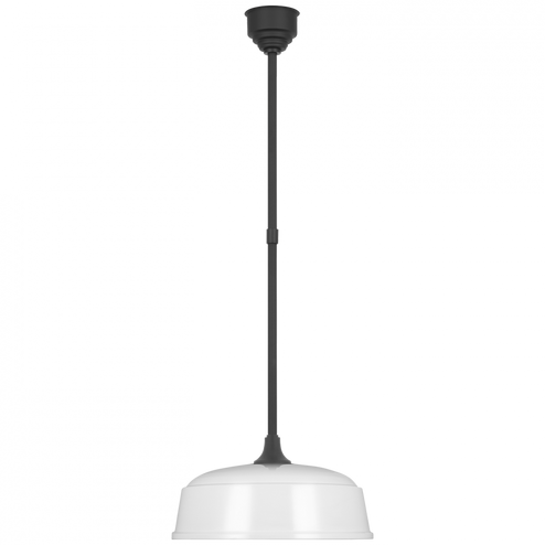 Academy 16'' Rockhouse Pendant (279|TOB 5812MBK-WHT)