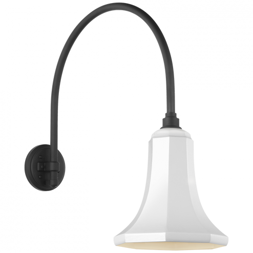 Academy 19.5'' Arched Mack Barn Light (279|TOB 2815MBK/S9-WHT)