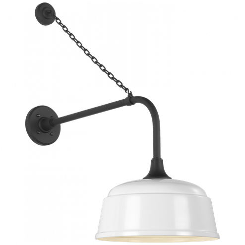 Academy 20'' Anchored Rex Barn Light (279|TOB 2810MBK/S6-WHT)