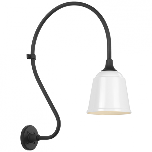 Academy 18'' Larrabee Barn Light (279|TOB 2805MBK/S5-WHT)