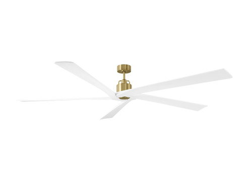 Aspen 84 - Burnished Brass w Matte White Blades (6|5ASPR84BBS)