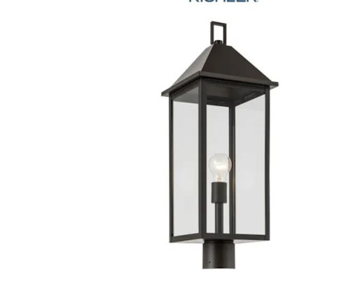 Prin 25 Inch 1 Light Outdoor Post Light with Clear Glass in Olde Bronze (2|59161OZ)