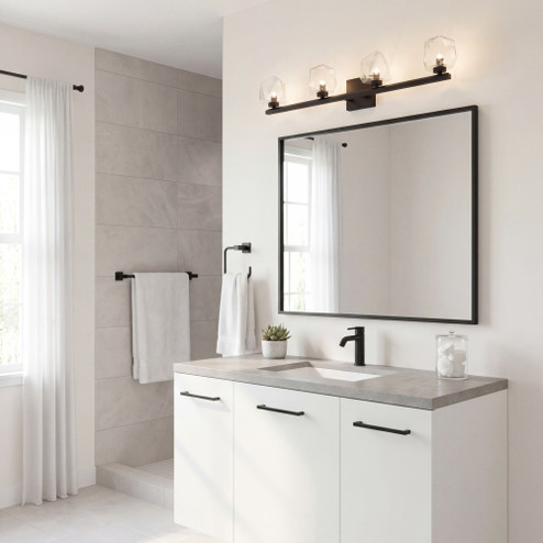 Castello 4-Light Bathroom Vanity Light in Matte Black (128|8-1239-4-BK)