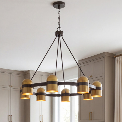 Andover 8-Light Chandelier in Mediterranean Bronze and Riviera Brass (128|1-1152-8-333)
